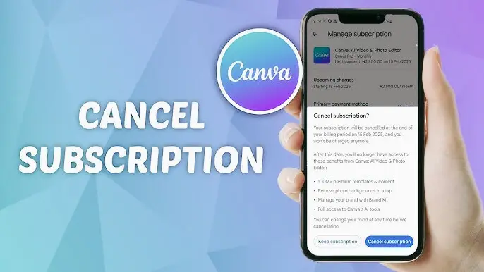 Cancel Canva Account or Subscription